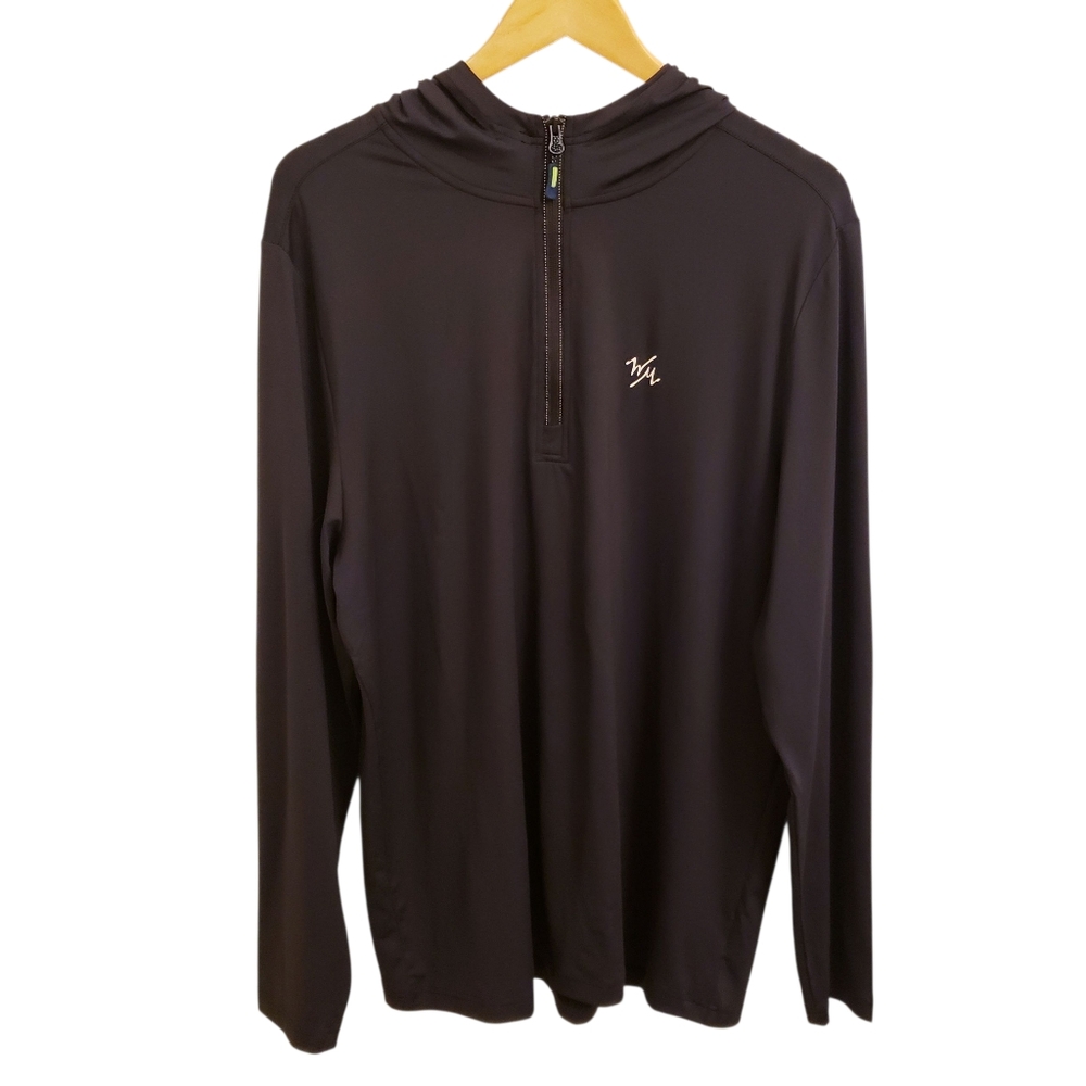 William Murray Black Quarter Zip Performance Logo Shirt, Size XL